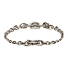 Saint Laurent Silver Mini Graduated Chain Bracelet