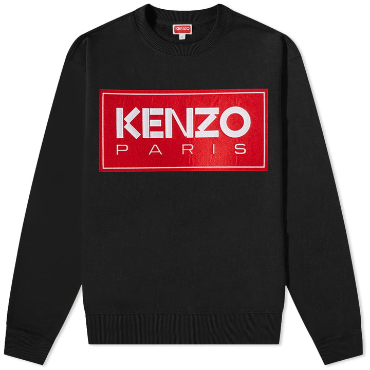 Photo: Kenzo Men's Box Logo Crew Sweat in Black