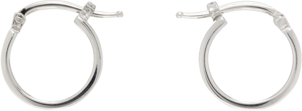 【MM6 MAISON MARGIELA】SILVER NEW NUMERICAL LOGO EARINGS MM6 Maison Margiela Silver New Numerical Logo Earrings MM6