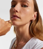 Roxanne First 14kt gold earrings with tourmaline and rose quartz