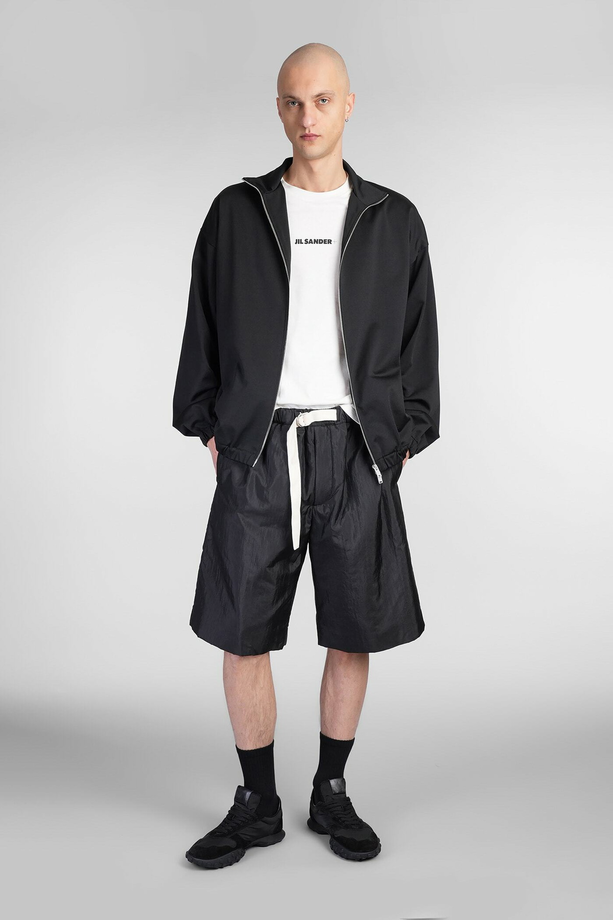 Jil Sander Sweatshirt In Black Cotton