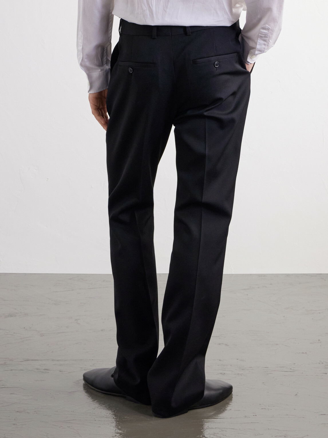 TOTEME - Flared Wool Trousers - Black