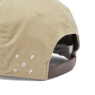 Pop Trading Company Men's Arch Logo Flexfoam 6 Panel Cap in White Pepper 