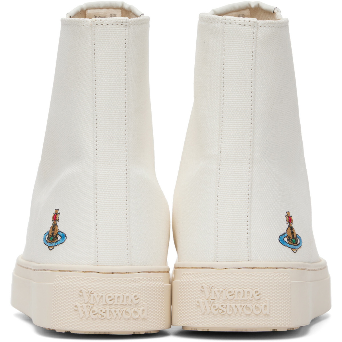 Vivienne Westwood White High Top Plimsoll Sneakers