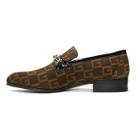Gucci Brown Suede GG Fox Loafers