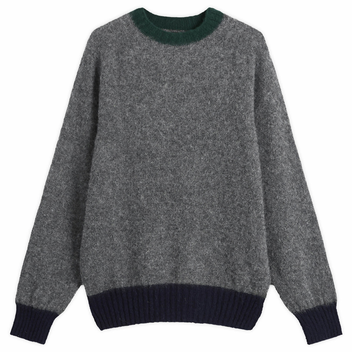 Howlin by Morrison Men's Howlin' Captain Harry Contrast Trim Jumper in Oxford