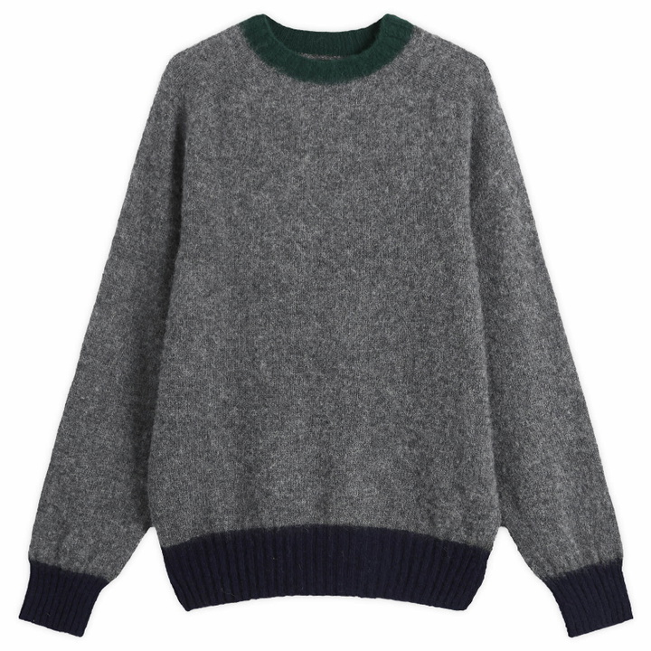 Photo: Howlin by Morrison Men's Howlin' Captain Harry Contrast Trim Jumper in Oxford