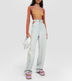 Jean Paul Gaultier Morphing Stripes mesh top