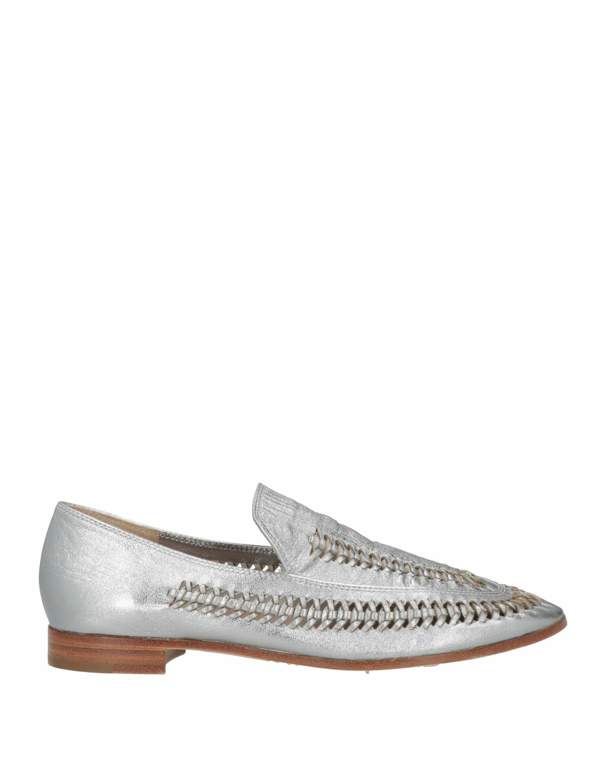 Giorgio Armani Womens Loafers in Silver