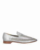 Giorgio Armani Womens Loafers in Silver