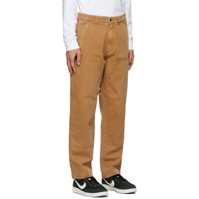 Stussy Tan Canvas Washed Work Pants Stussy