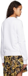 Versace Jeans Couture White Embroidered Sweatshirt