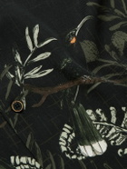 MANAAKI - Camp-Collar Printed Lyocell-Twill Shirt - Black