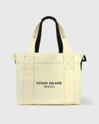 Stone Island Plated Cotton Canvas Maxi Tote Bag Black/Beige Tote & Shopping Bags