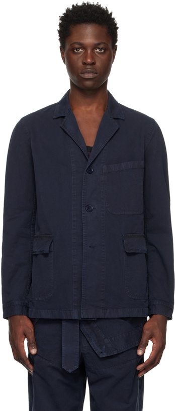 Photo: Dries Van Noten Navy Faded Jacket