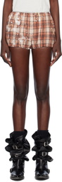 R13 Orange Bloomer Shorts