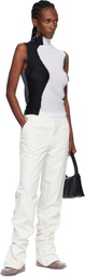 ISSEY MIYAKE White Sculptural Jeans