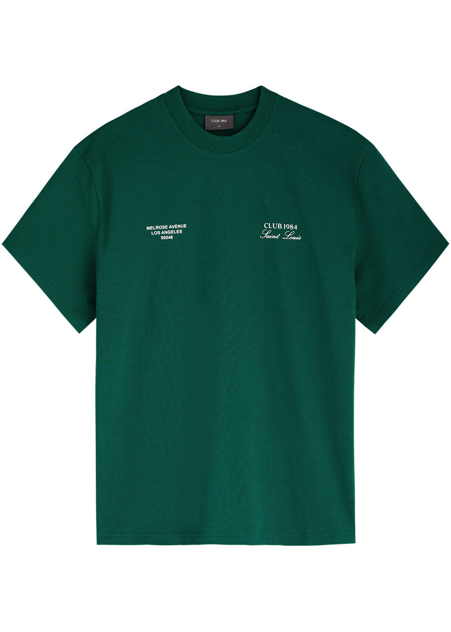Club 1984 Melrose Printed Cotton T-shirt Green Club 1984