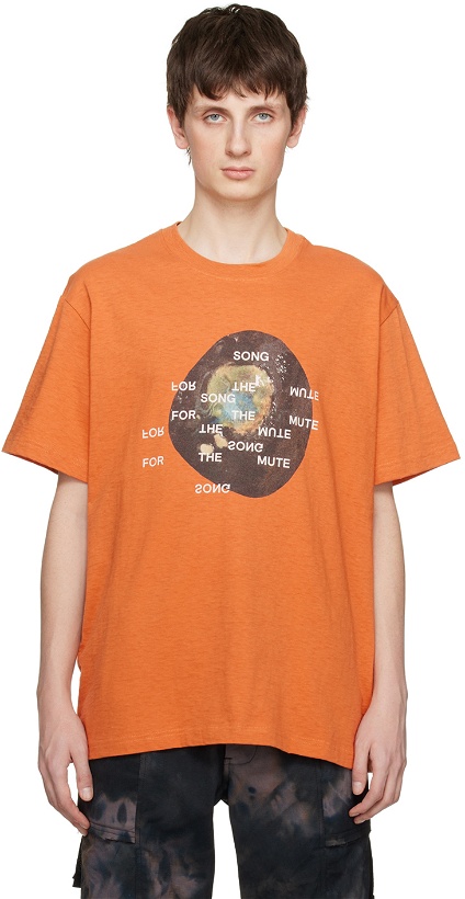 Photo: Song for the Mute Orange Printed T-Shirt