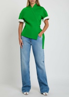 Calvin Klein Dahlia Belted Canvas Wrap Jacket Green