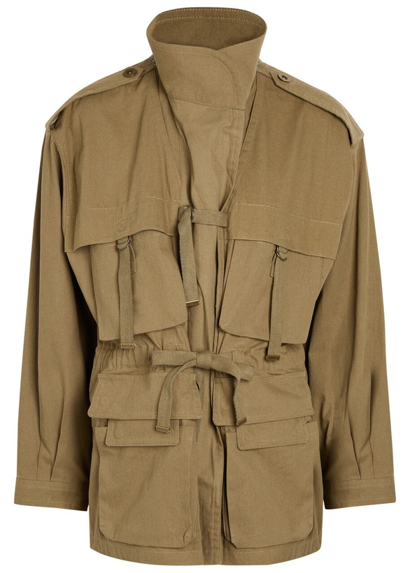 Photo: Isabel Marant Beriza Drawstring Canvas Jacket Khaki