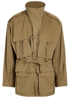 Isabel Marant Beriza Drawstring Canvas Jacket Khaki