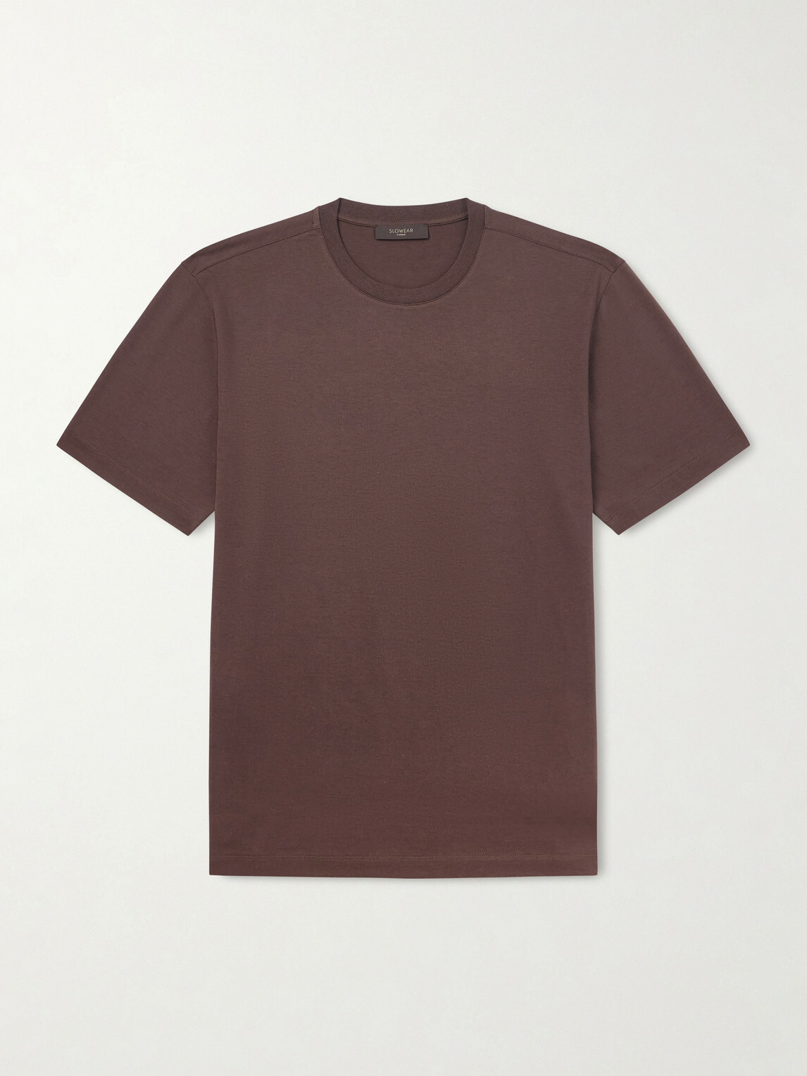 Slowear - Cotton and silk-blend jersey T-shirt - Brown
