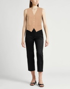 Semicouture Womens Tailored Vest Camel