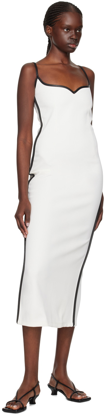 Paris Georgia SSENSE Exclusive White Heart Midi Dress