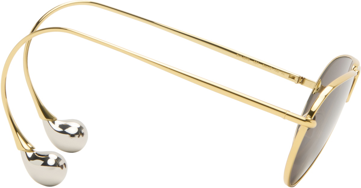 Bottega Veneta Gold Drop Aviator Sunglasses