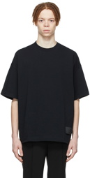 AMI Paris Black Organic Cotton T-Shirt