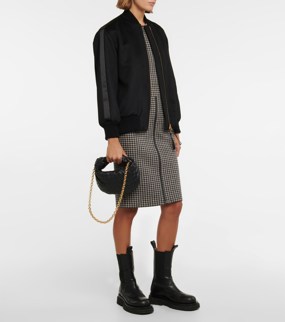 Max Mara Ginnata houndstooth virgin wool dress Max Mara