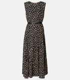 Velvet Kaitlyn beaded cotton-blend midi dress