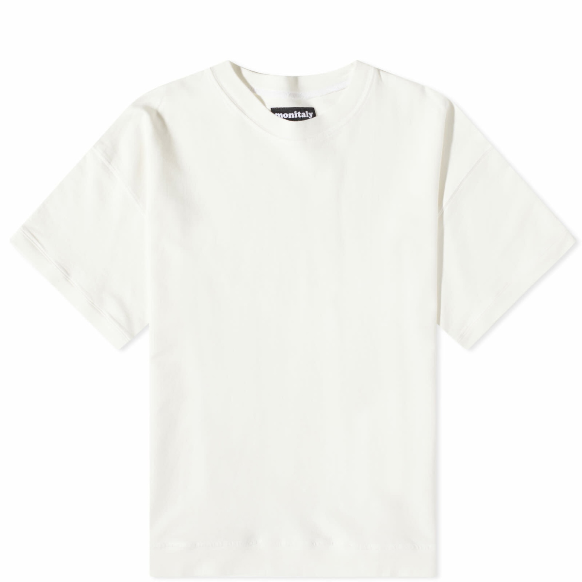 Monitaly Men's Short Sleeve Crew Sweat in Cream Monitaly