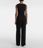 Fforme Maud high-rise silk cady wide-leg pants