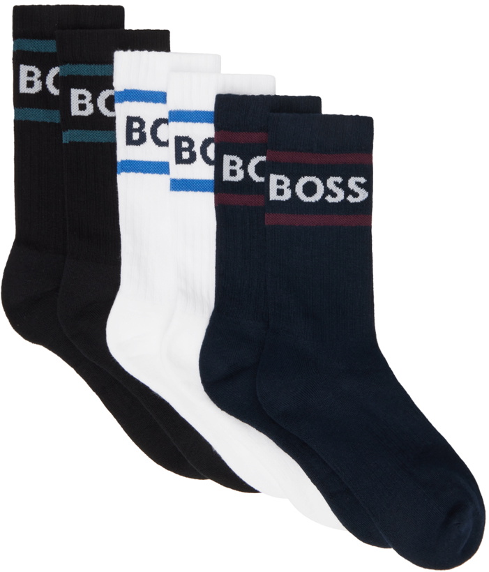 Photo: BOSS Three-Pack Multicolor Socks
