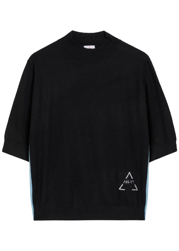Photo: AN-Y1 Naples Funnel-neck Cashmere Jumper Black
