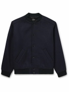 A.P.C. - Micky Virgin Wool-Blend Twill Bomber Jacket - Blue