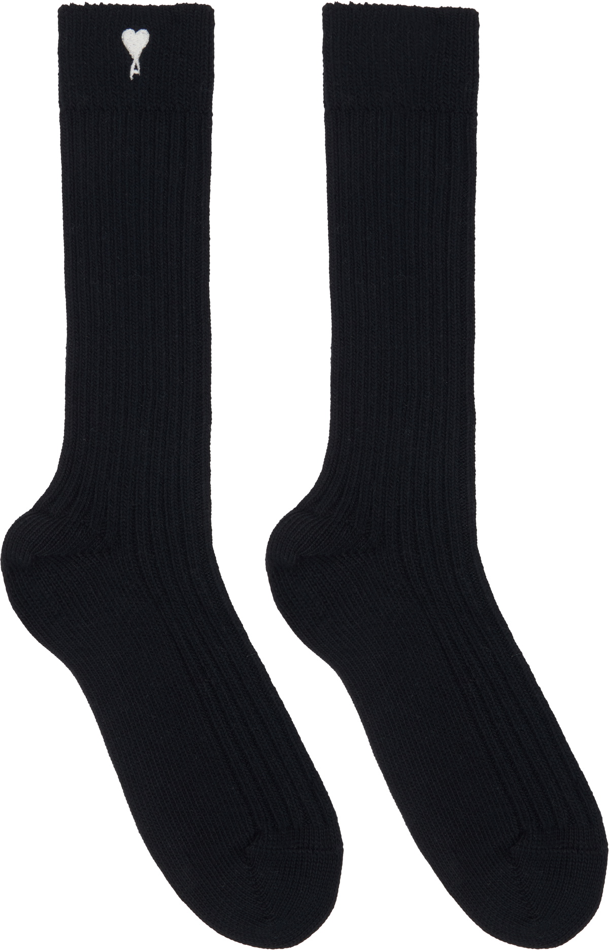 AMI Paris Three-Pack Black Ami De Coeur Socks