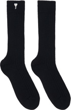 AMI Paris Three-Pack Black Ami De Coeur Socks