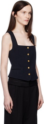 rag & bone Navy Mariana Textured Vest