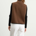 Nothing Written Women's Dicky Zip-Up Vest in Camel