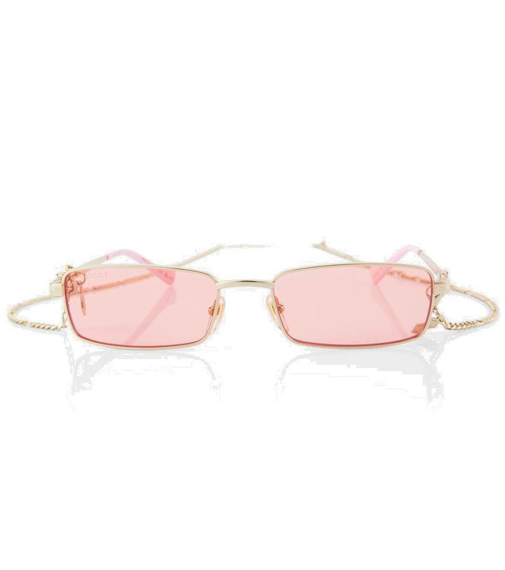 Photo: Gucci Cut Out rectangular sunglasses