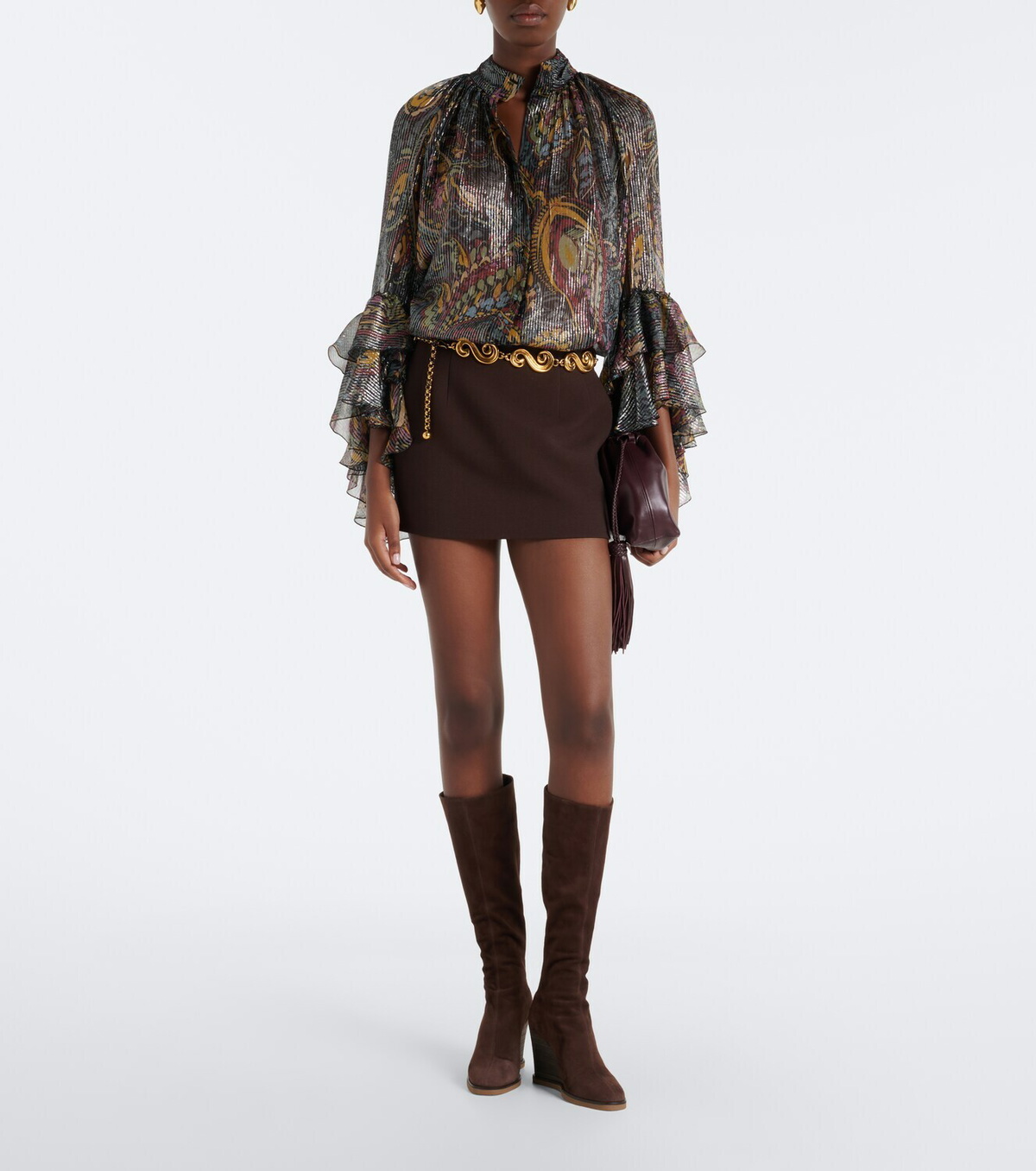 Aquazzura Saint Honoré suede knee-high boots