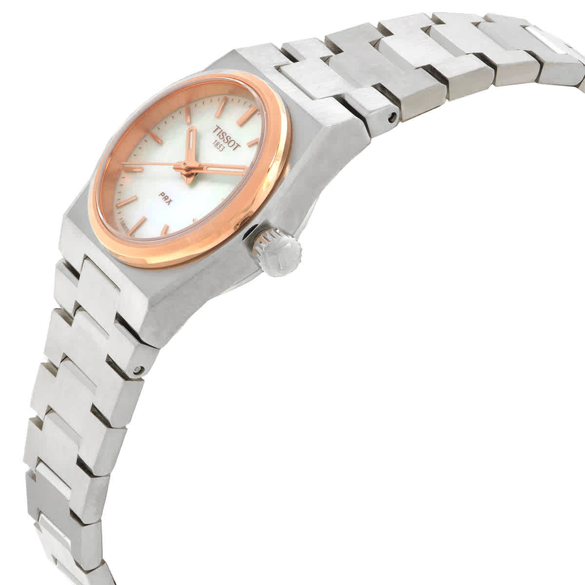 Tissot PRX Quartz White Mother of Pearl Dial Ladies Watch T1370102111100
