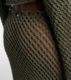 Bananhot Magen crochet cotton-blend maxi skirt