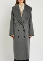 Rohe Scarf-effect Wool and Cashmere-blend Coat Grey