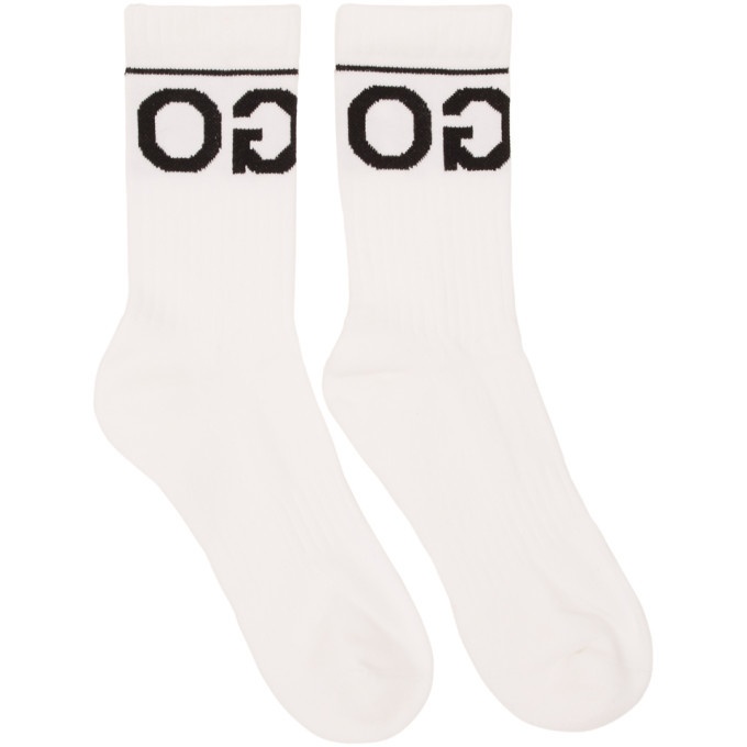 Photo: Hugo Two-Pack White QS Logo Socks