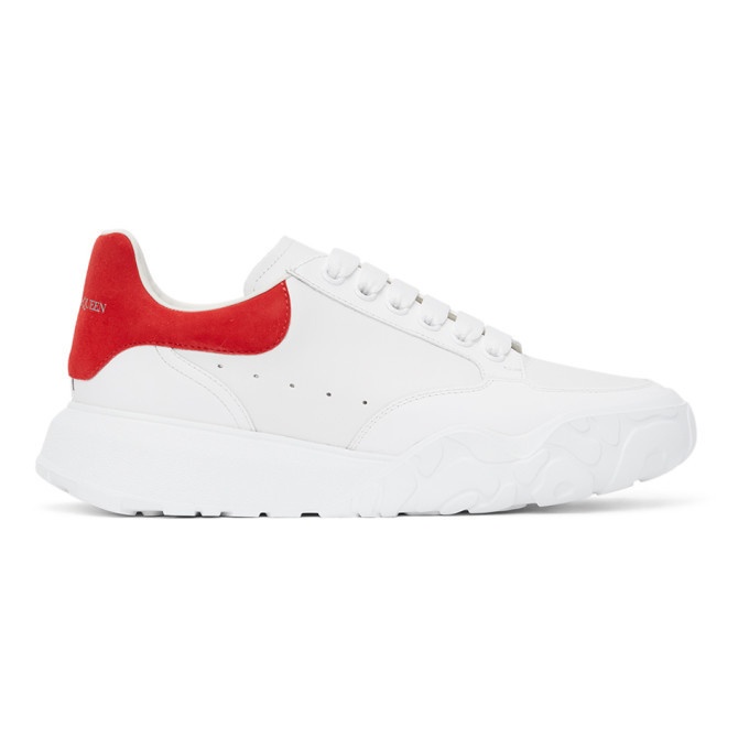 Photo: Alexander McQueen White and Red Court Trainer Sneakers