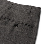 Canali - Dark-Grey Slim-Fit Donegal Wool and Silk-Blend Trousers - Men - Dark gray